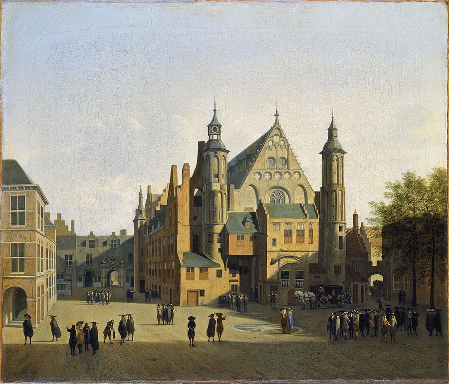 Architecture Painting - View Of The Binnenhof, The Hague #1 by Gerrit Adriaensz Berckheyde