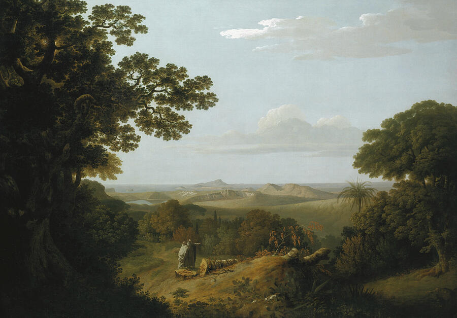 View of the Campi Flegrei from the Camaldolese Convent near Naples #1 Painting by Thomas Jones
