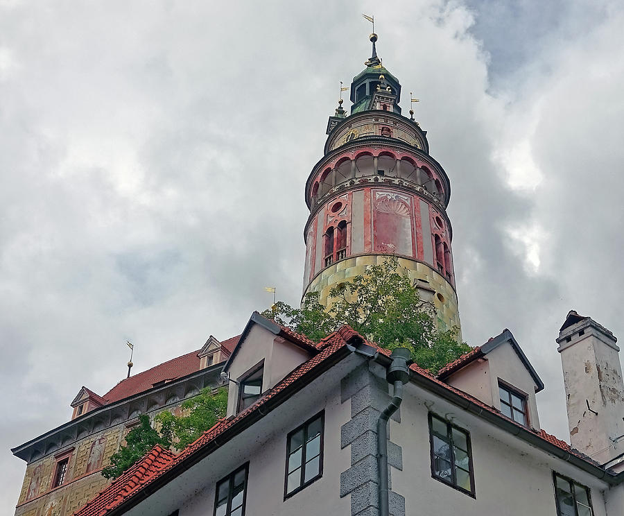 View Of The Cesky Krumlov Castle Tower In The Czech Republic #1 Photograph by Rick Rosenshein