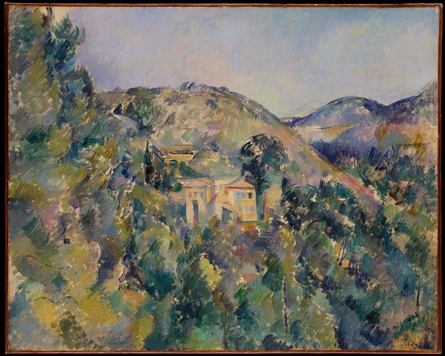View of the Domaine Saint-Joseph #1 Painting by Paul Czanne