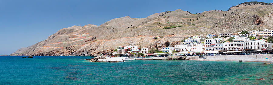 Architecture Photograph - View Of The Hora Sfakion, Crete, Greece #1 by Panoramic Images