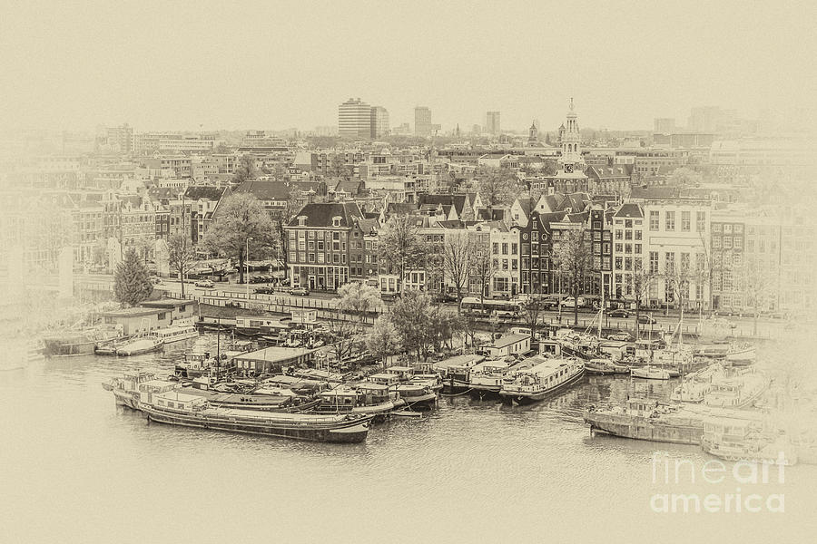 View on Amsterdam vintage style Photograph by Patricia Hofmeester