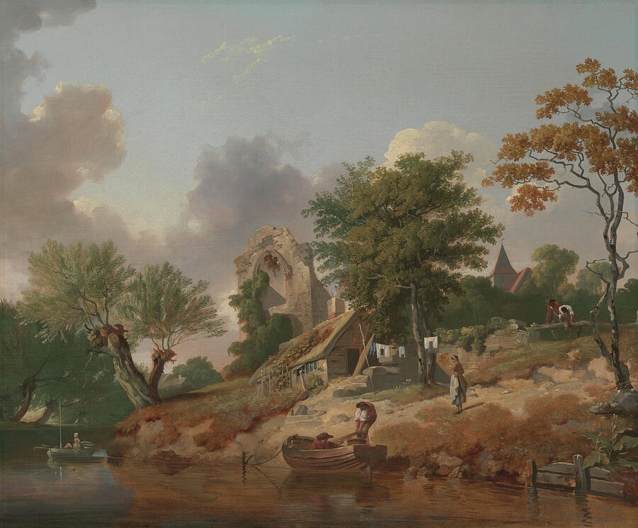 View on the Medway, from 1776 Painting by Francis Wheatley