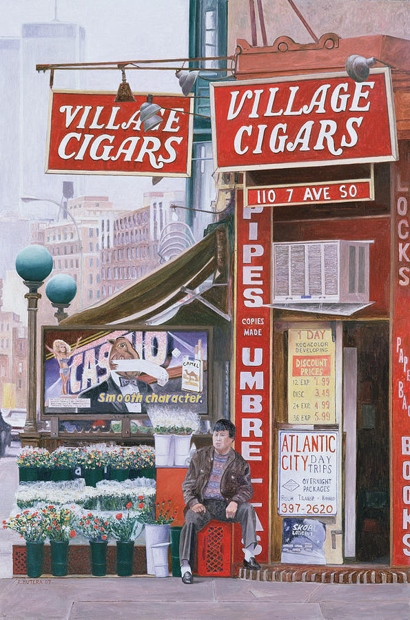 Village Cigars Painting by Anthony Butera