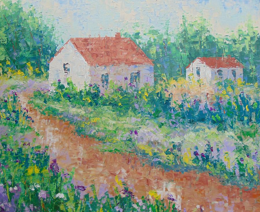 Provence Painting - Village de Provence #1 by Frederic Payet