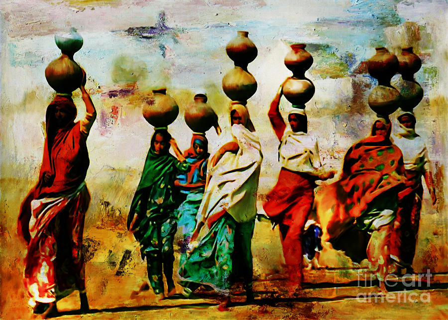 Village Women #2 Painting by Gull G