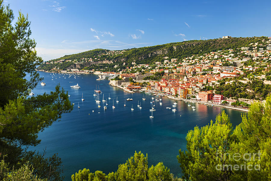 Villefranche-sur-Mer and Cap de Nice on French Riviera 2 Photograph by Elena Elisseeva