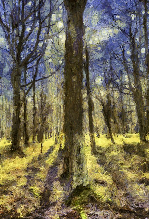 Vincent Van Gogh Forest Art #1 Mixed Media by David Pyatt