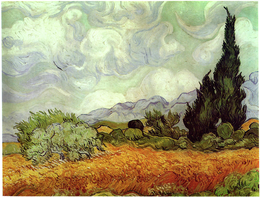 Vincent Van Gogh S Wheat Field With Cypresses Painting By Vintage Images