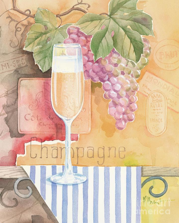 Vintage Champagne #1 Painting by Paul Brent