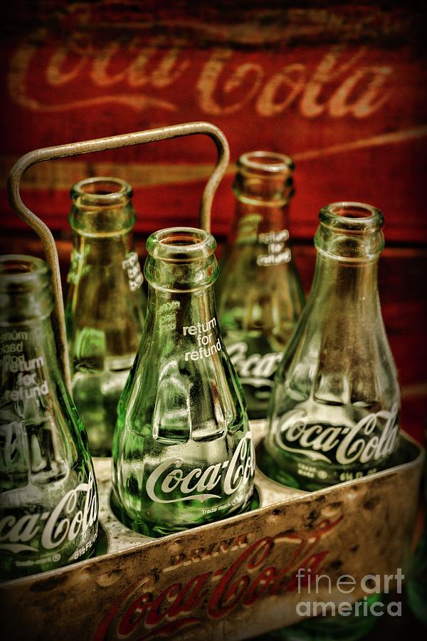 Vintage Coca Cola Metal Six Pack Carrier  #1 Photograph by Paul Ward