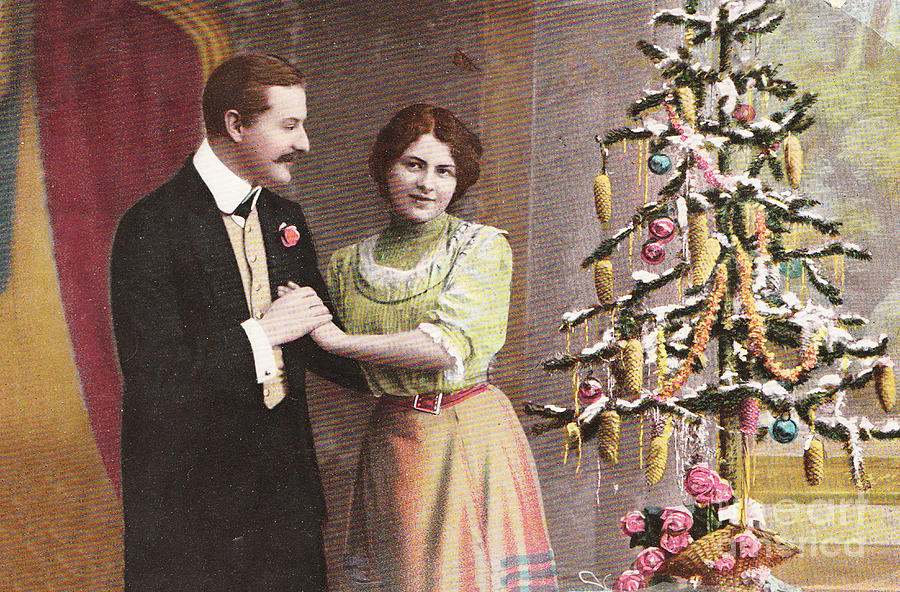 Vintage German christmas postcard  Digital Art by Patricia Hofmeester