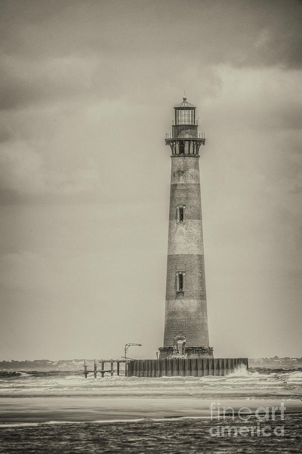 Vintage Morris Island Lighthouse Photograph by Dale Powell