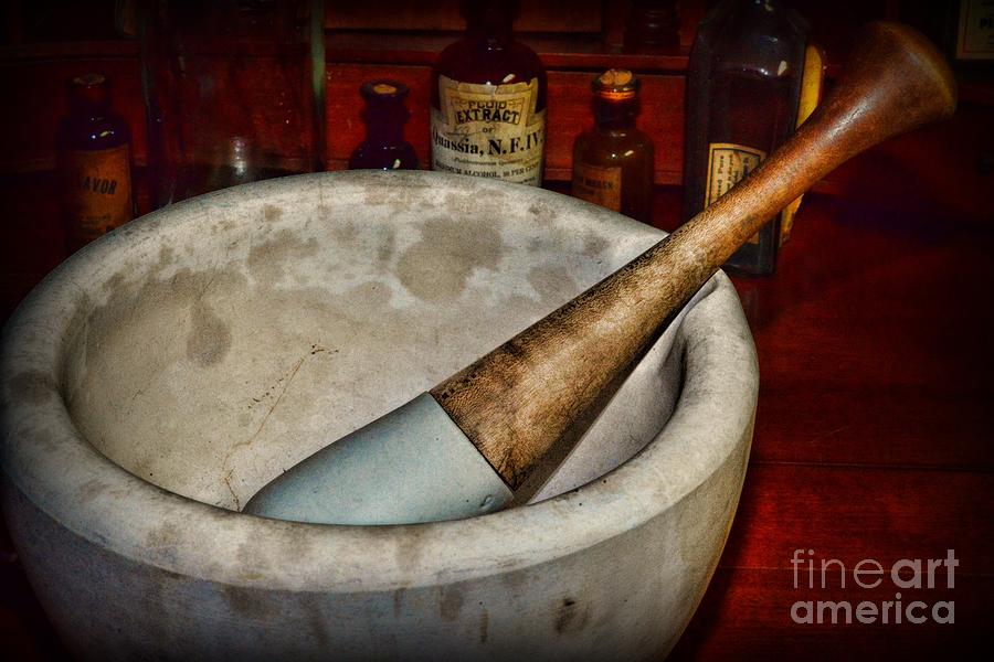 Vintage Mortar and Pestle #1 Photograph by Paul Ward