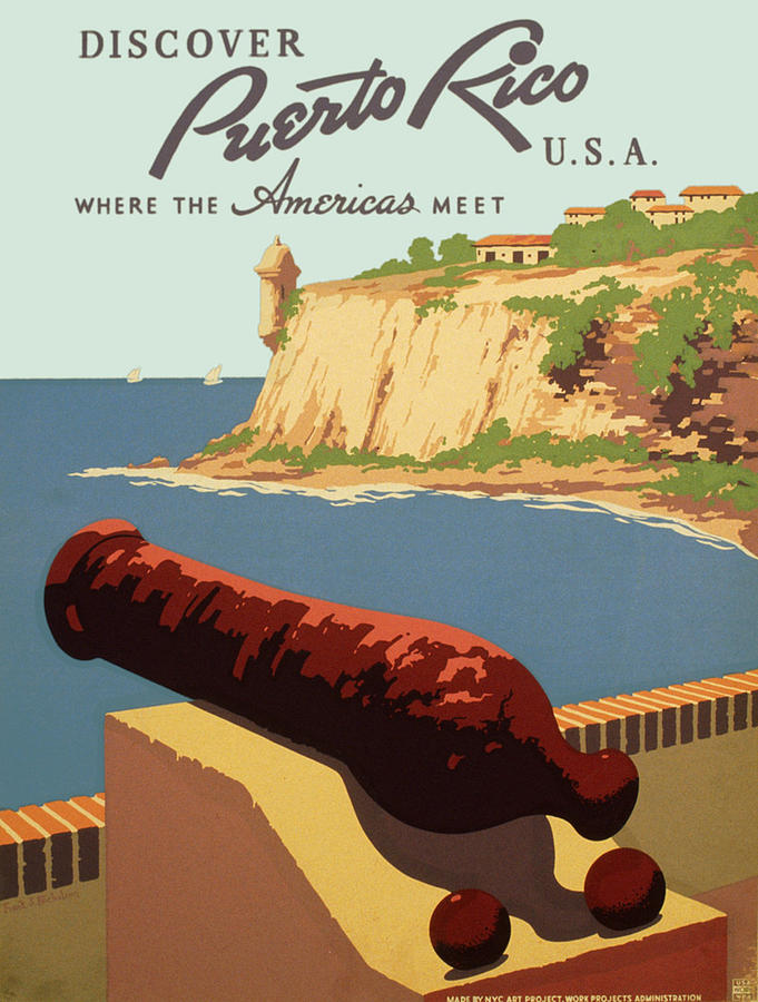Cool Painting - Vintage poster - Puerto Rico #1 by Vintage Images