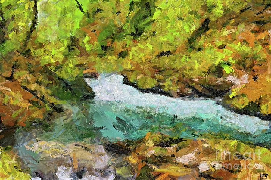 Vintgar Gorge #2 Painting by Dragica Micki Fortuna
