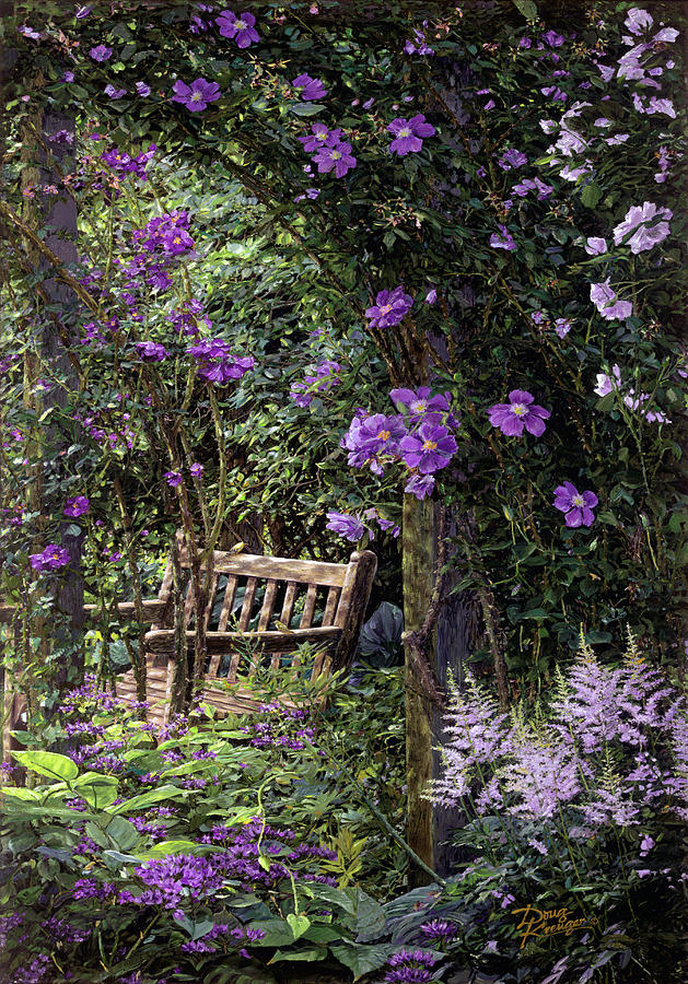 Violet Garden Respite #1 Painting by Doug Kreuger