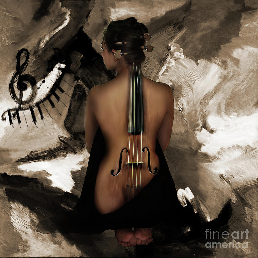 Violin Lady  #2 Painting by Gull G