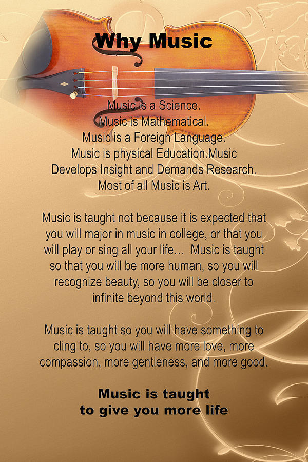 Music Photograph - Violin Viola Why Music for T Shirts or Posters 4831.02 #1 by M K Miller
