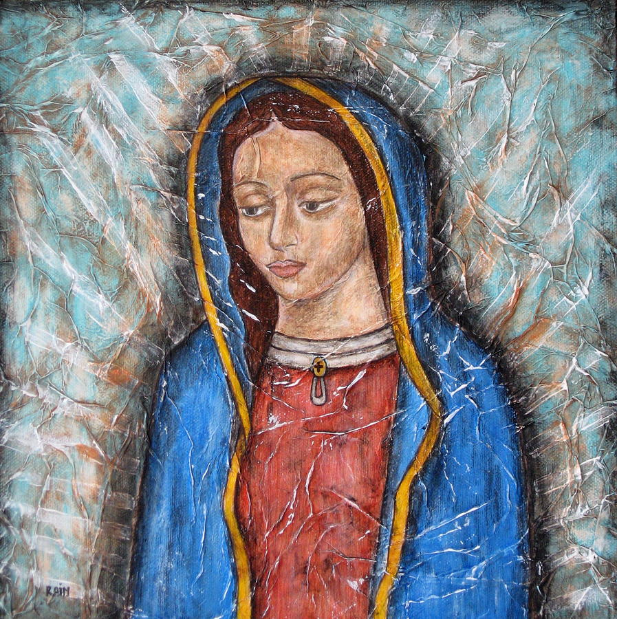 Virgen de Guadalupe #1 Painting by Rain Ririn