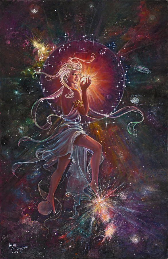 Planet Painting - Virgo  #1 by Jeanie Southworth