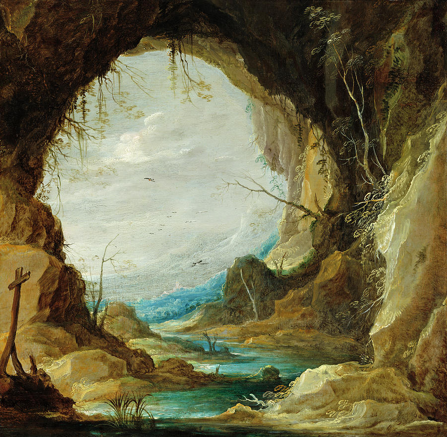 Vista from a Grotto #1 Painting by David Teniers the Younger