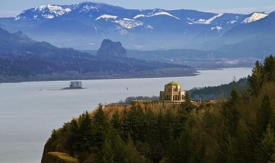 Vista House in Winter Photograph by John Christopher