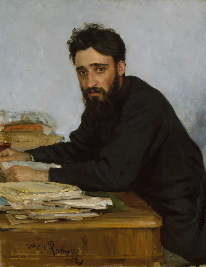 Ilya Repin Painting - Vsevolod Mikhailovich Garshin, from 1884 by Ilya Repin