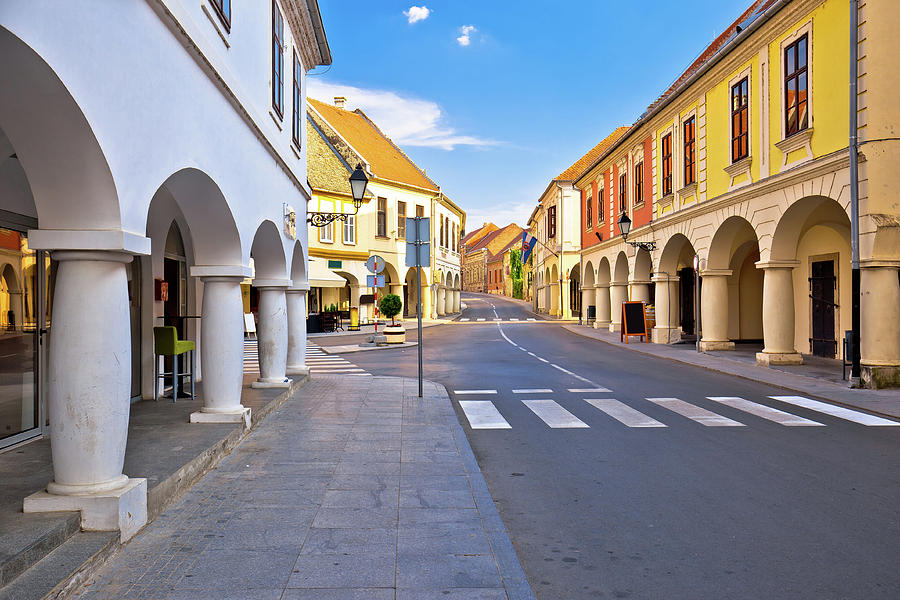 Vukovar town square and architecture street view Photograph by Brch ...