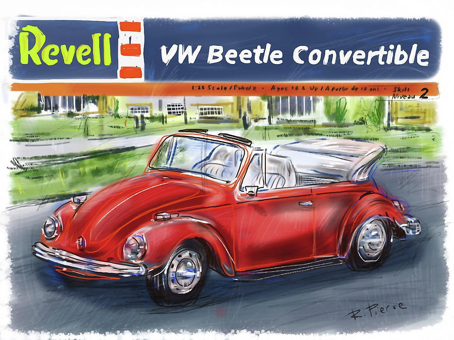 Vw Digital Art - VW Beetle #1 by Russell Pierce