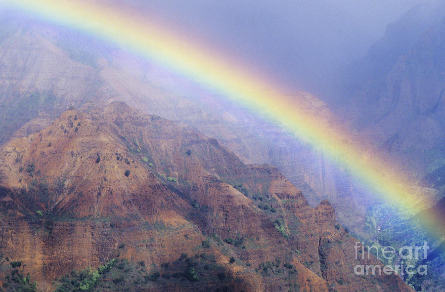 Waimea Canyon Rainbow #1 Photograph by Brent Black - Printscapes