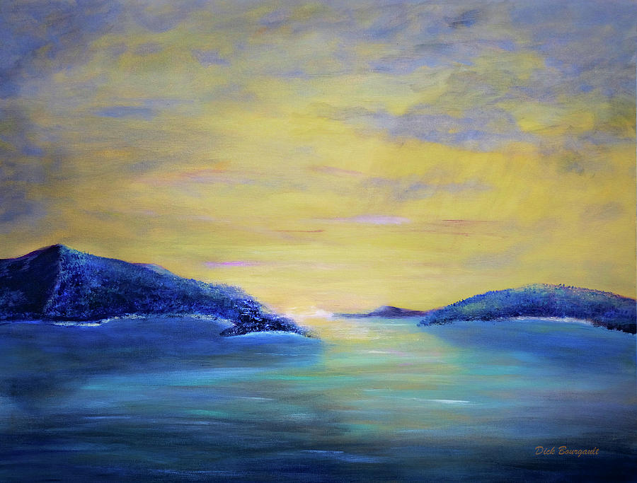 Wake  #2 Painting by Dick Bourgault
