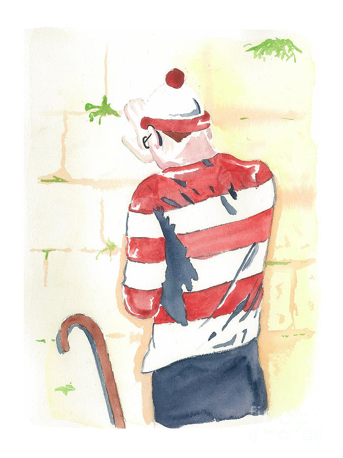 Wheres Waldo Mixed Media - Waldo Finds HImself #1 by Anshie Kagan