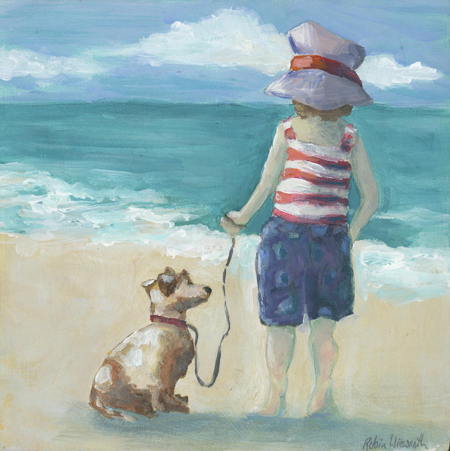 Walk the Dog #2 Painting by Robin Wiesneth