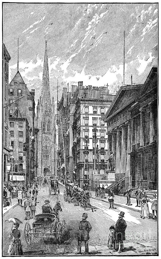 WALL STREET, 1889 - to license for professional use visit GRANGER.com Photograph by Granger