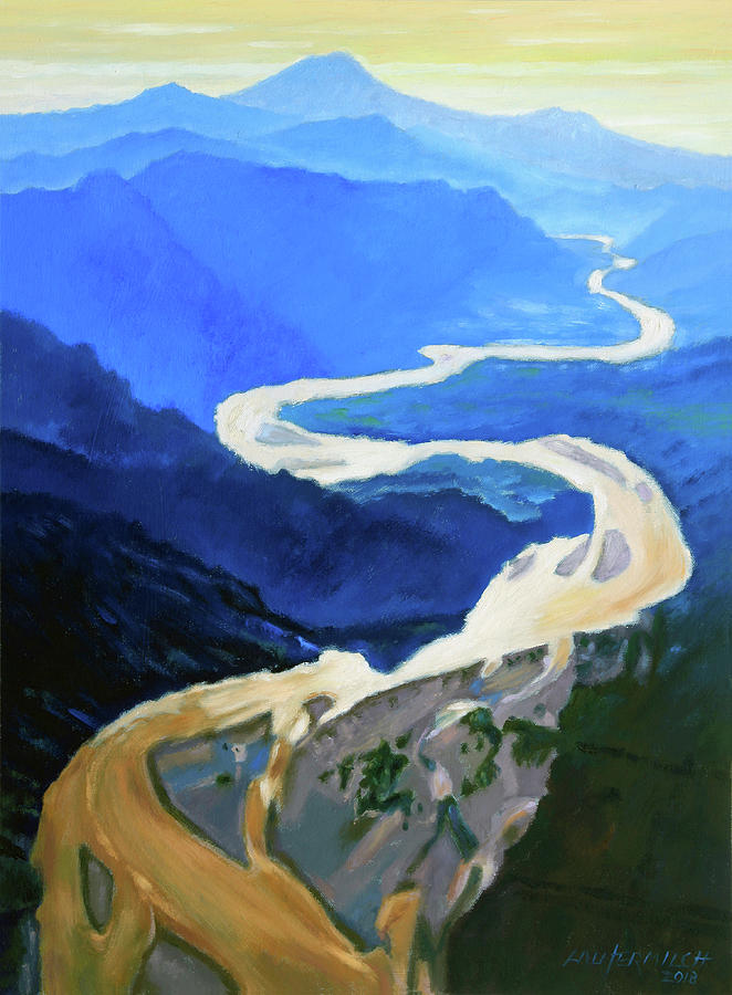 Wandering River #1 Painting by John Lautermilch