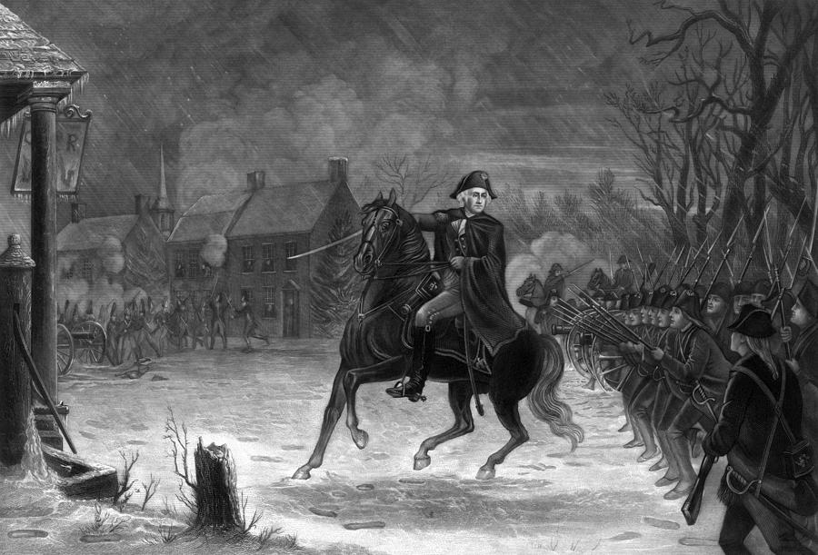 Washington At The Battle Of Trenton #1 Drawing by War Is Hell Store