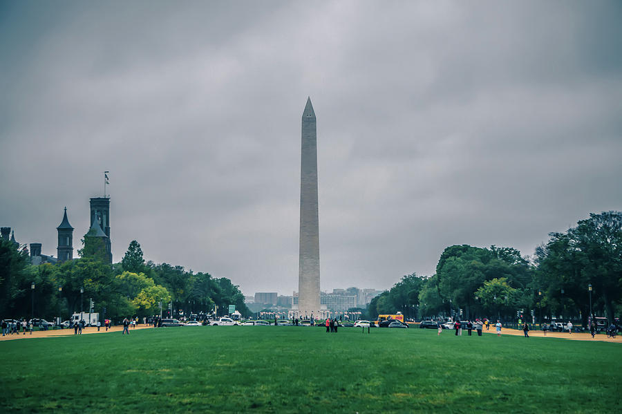 Washington Mall Monumet On A Cloudy Day #1 Photograph by Alex Grichenko