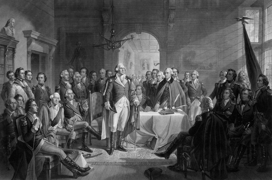 Washington Meeting His Generals Drawing