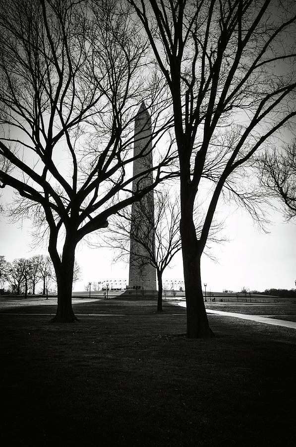 Washington Monument in the Winter #1 Photograph by Brandon Bourdages