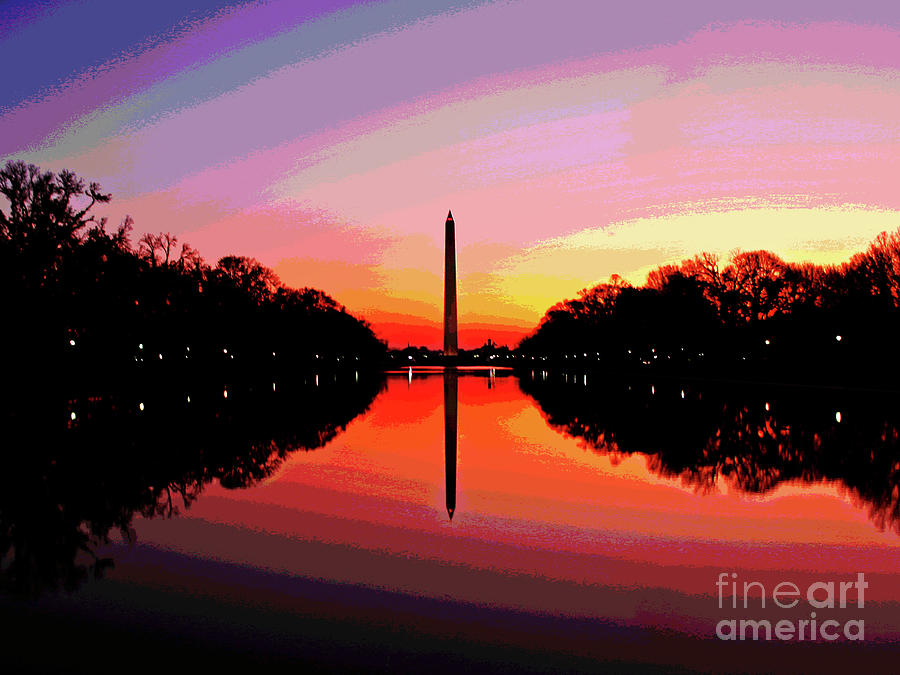 Washington Monument Sunrise #1 Photograph by Larry Oskin