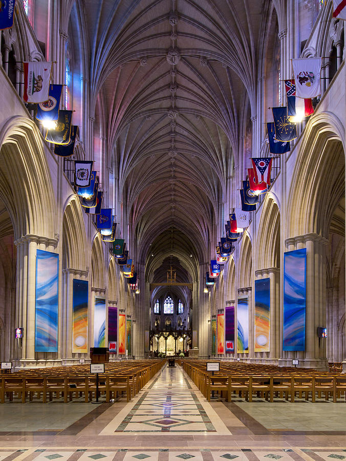 Architecture Photograph - Washington National Cathedral - Washington DC #1 by Brendan Reals