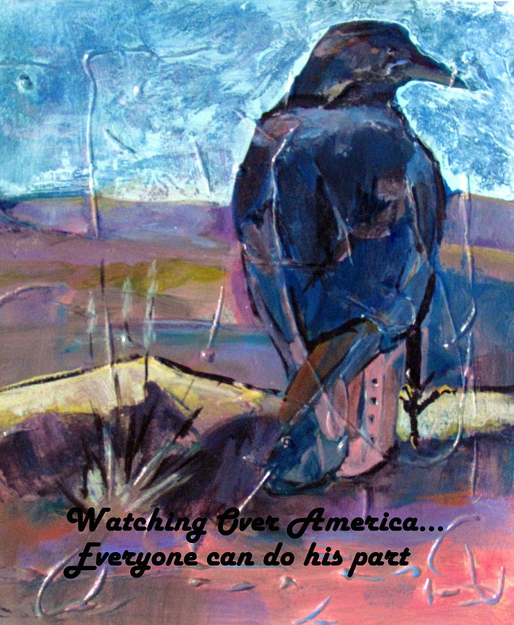 Watchful American Icon #2 Painting by Betty Pieper