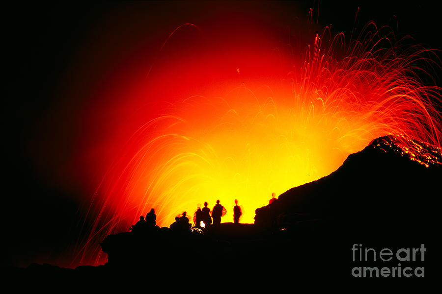 Watching The Lava Flow #1 Photograph by Erik Aeder - Printscapes