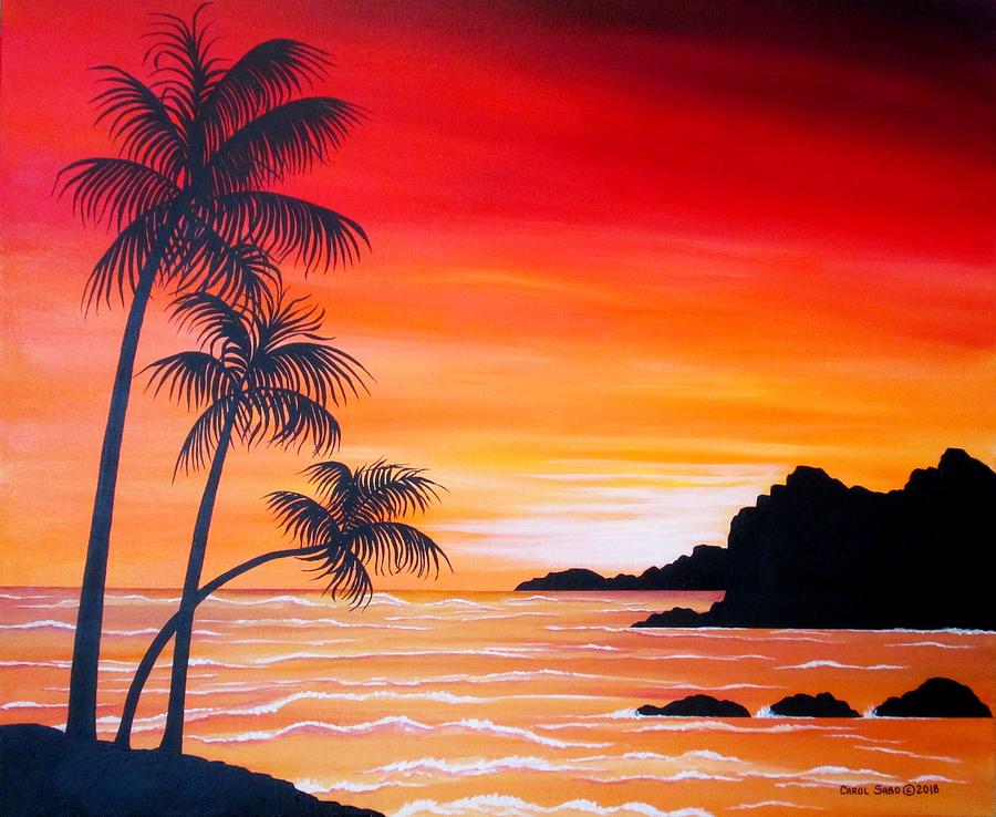 Watching the Sunset Painting by Carol Sabo