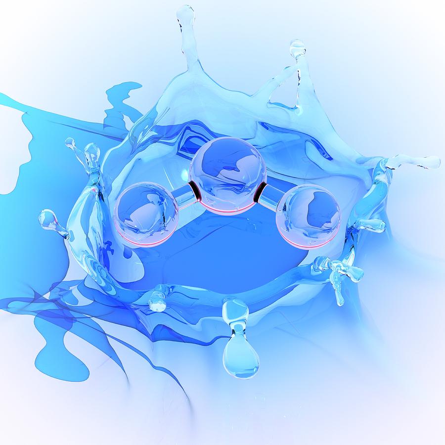 Molecule Photograph - Water, Conceptual Image #1 by Laguna Design