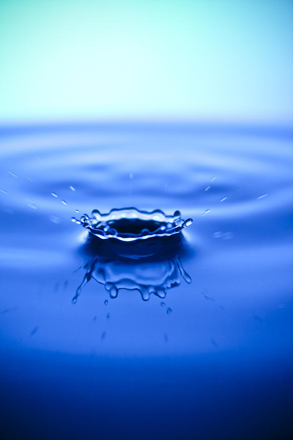 Water Photograph - Water Droplet Crown #1 by Dustin K Ryan
