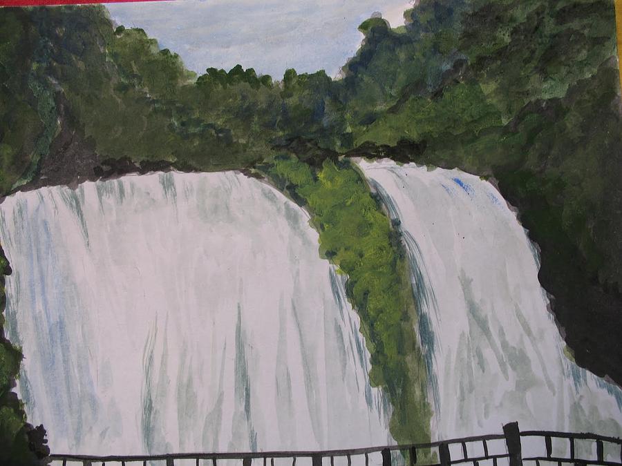 Water Fall Painting - Water Fall 6 #1 by Ram Reddy Sudi Reddy