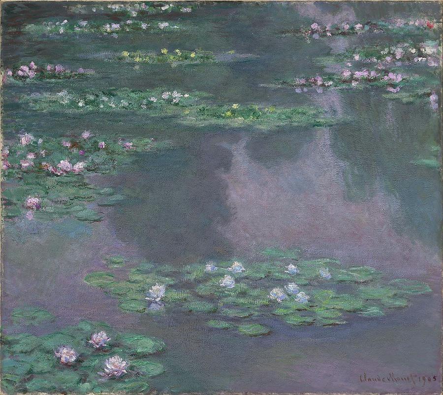 Water Lilies Claude Monet #1 Painting by MotionAge Designs