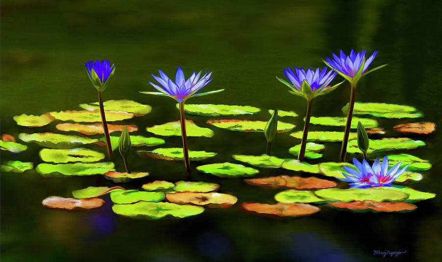 Water Lily #1 Digital Art by Thanh Thuy Nguyen